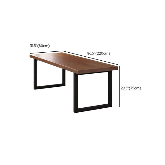 Scrivania in legno massiccio scrivania moderna in slitta da ufficio, 29,53 "di altezza