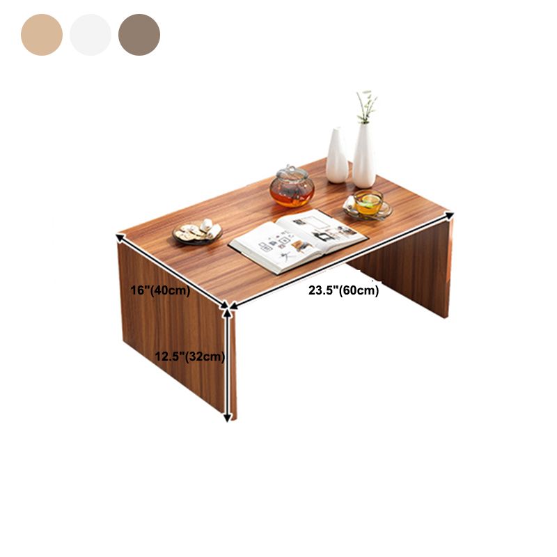 Modern 12.5"Tall Sled Rectangular Wooden Table Top Coffee Table
