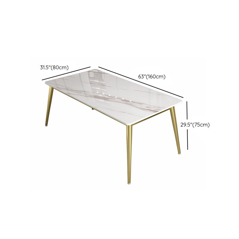 Slate and Metal Table Glam Style Minimalist Rectangular Dining Table Clearhalo 'Dining Tables & Seating' 'Dining Tables' 'dining_table' 'furn' 'furn_dining_table' 'Furniture' 'Kitchen & Dining Furniture' 1200x1200_7085c205-b1a6-4ebe-9a5f-a1cdb0752907