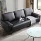 Contemporary Pillow Back Couch Leather Sofa with Solid Wood Legs Clearhalo 'Furniture' 'furniture_sofas' 'Living Room Furniture' 'Sofa' 'sofas' 1200x1200_708658f1-73a3-4ae8-ab8a-c5b9bb979138