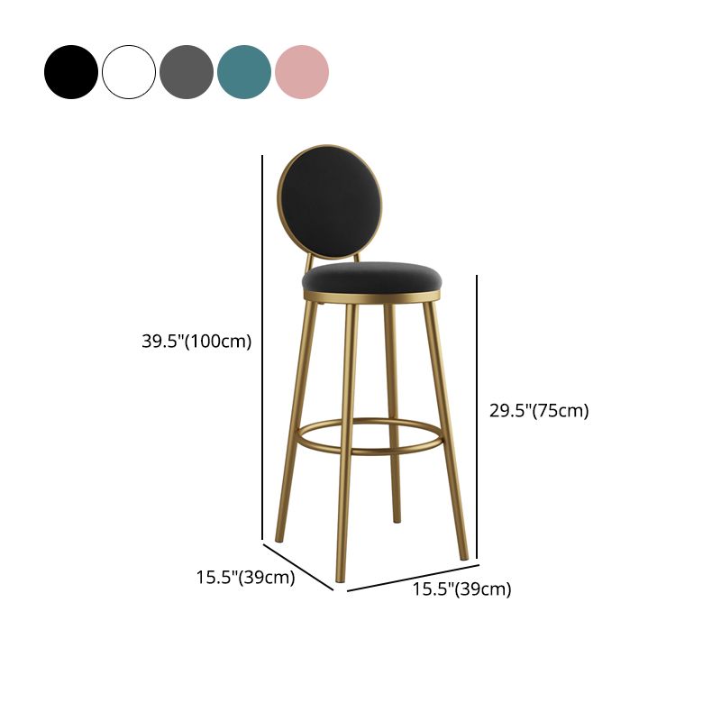 Taburetes laterales de tela tapizados de estilo glamoroso para taburete de espalda sin brazo sin brazo en casa