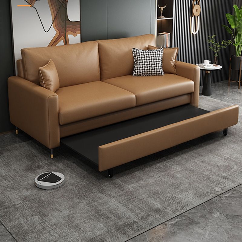 フェイクレザースリーパーソファ枕バック枕が含まれていました布団スリーパーソファ