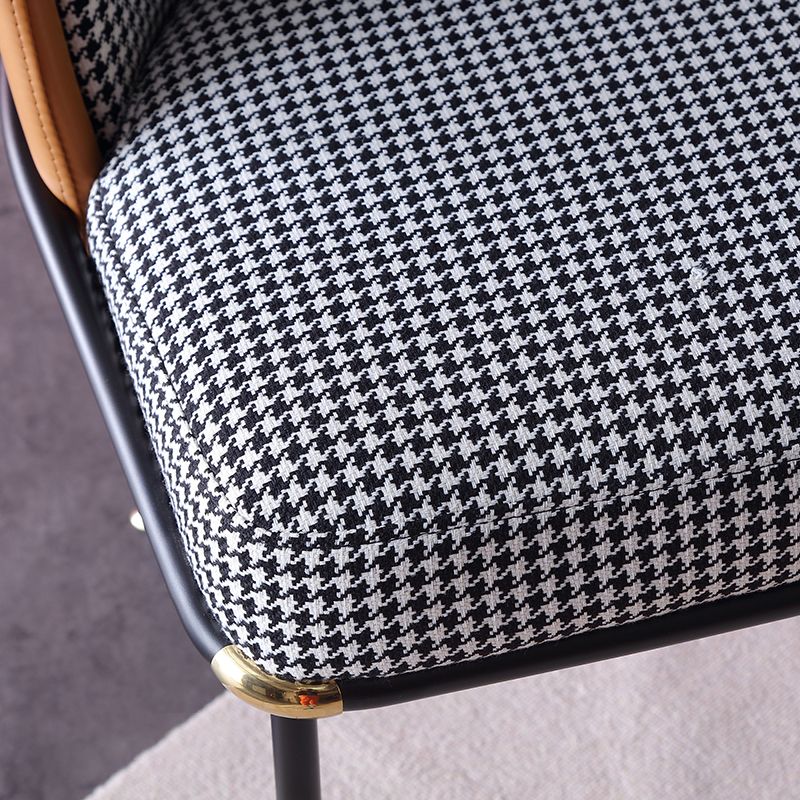 Contemporary Dining Chair Armless Dining Chair with Metal Legs for Kitchen