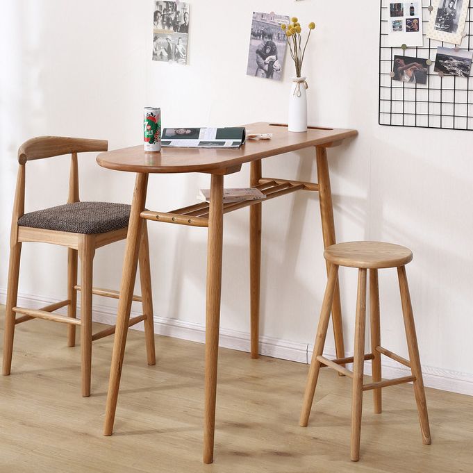 Mesa de comedor moderna con altura de mostrador de madera maciza