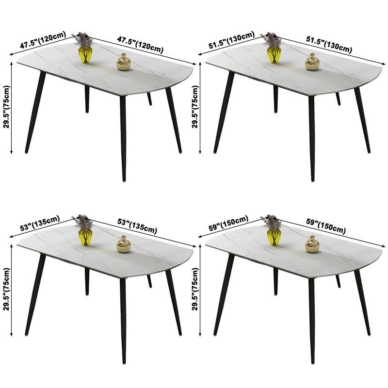 Foldable Sintered Stone Top Dining Table Round Table with Metal Base and 4 Legs Clearhalo ' dining_table' 'Dining Tables & Seating' 'Dining Tables' 'furn' 'furn_dining_table' 'Furniture' 'furniture_dining_table' 'Kitchen & Dining Furniture' 'kitchen&dining_furn' 'kitchen' 'kitchen_dining_table' 1200x1200_70895533-cc2f-4a01-9fbd-e8e0c7937c88
