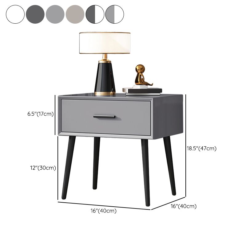 Table de nuit de nuit contemporaine Table table de chevet de table avec 4 jambes pour la maison