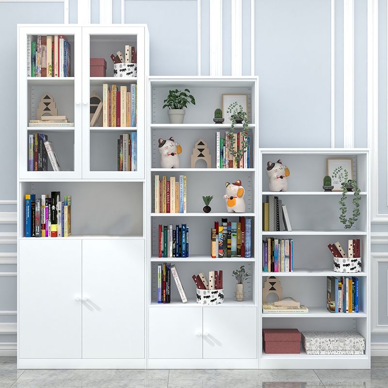Closed Metal Bookshelf Modern Home Living Room Rectangular Bookcase