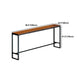 Pine Wood Bar Dining Table Industrial Style Rectangle Bar Table with Trestle for Balcony