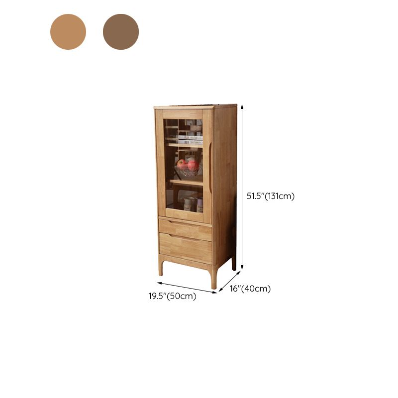 Two Drawer Accent Cabinet Rectangular Wooden and Glass 1-Door Cabinet Clearhalo 'Cabinets & Chests' 'cabinets_chests' 'furn' 'furn_cabinets_chests' 'Furniture' 'Living Room Furniture' 1200x1200_708ccaa8-db1b-4bf2-8160-b04ee65f6197