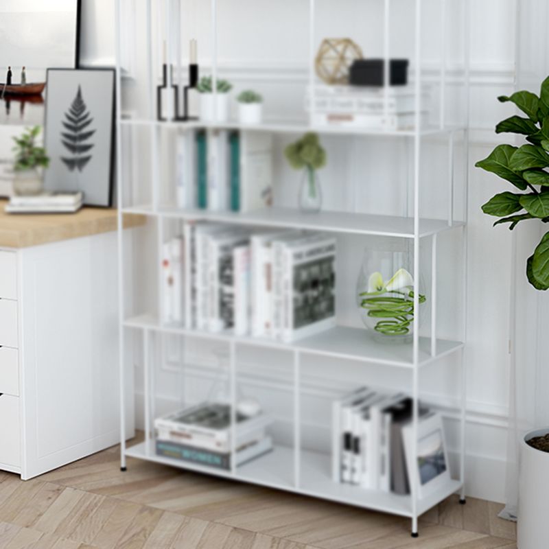 Industrial Style Open Bookcase with Metal Rectangular Shelves Clearhalo 'Bookcases' 'furn' 'furn_bookcases' 'Furniture' 'furniture_bookcases' 'kitchen' 'kitchen_bookcases' 'Living Room Furniture' 'Office Furniture' 1200x1200_708db37d-15f6-4271-951d-362376981786