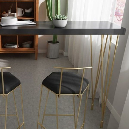 Set di rettangolo di rettangolo in stile glam 1/3 pezzi Bistro in legno massiccio per interno