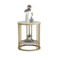 Round Marble Top End Table Modern Black/Golden Frame Base Storage Side Table Clearhalo 'Coffee & Accent Tables' 'End & Side Tables' 'end_side_table' 'Furniture' 'furniture_end_side_table' 'Living Room Furniture' 1200x1200_708ec482-57d8-4a3f-9e51-ea71059a3a90