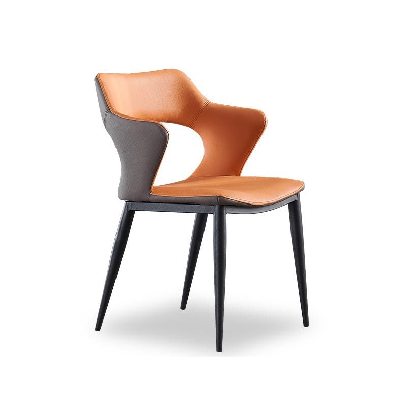 Metal Contemporary Dining Room Chair Metallic Finish Open Back Dining Side Chair Clearhalo 'Dining Chairs' 'Dining Tables & Seating' 'dining_chair' 'furn' 'furn_dining_chair' 'Furniture' 'furniture_dining_chair' 'Kitchen & Dining Furniture' 1200x1200_708f349f-7c4f-4d3c-8a7d-1a06371d4aa9