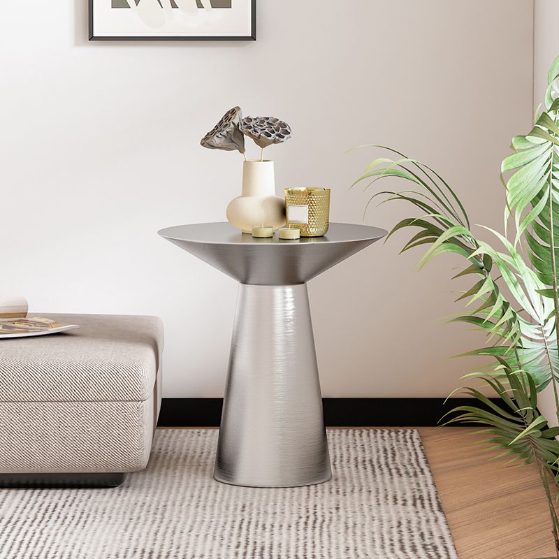 22,24 "tavolo laterale rotondo alto alto tavolo da piedistallo in acciaio inossidabile