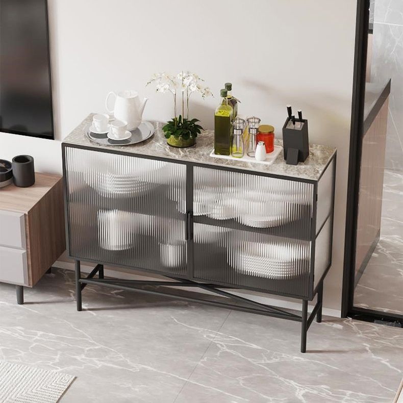 Modern Style Sideboard with Metal Legs Storage Sideboard for Kitchen Bar Clearhalo 'buffet_sideboard' 'Buffets & Sideboards' 'furn' 'furn_buffet_sideboard' 'Furniture' 'Kitchen & Dining Furniture' 1200x1200_7094ed0b-6245-4490-8c27-adad7f21cedb