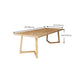 Moderne rechthoekige kantoorbureau natuurlijke slede Solid Wood Writing Desk