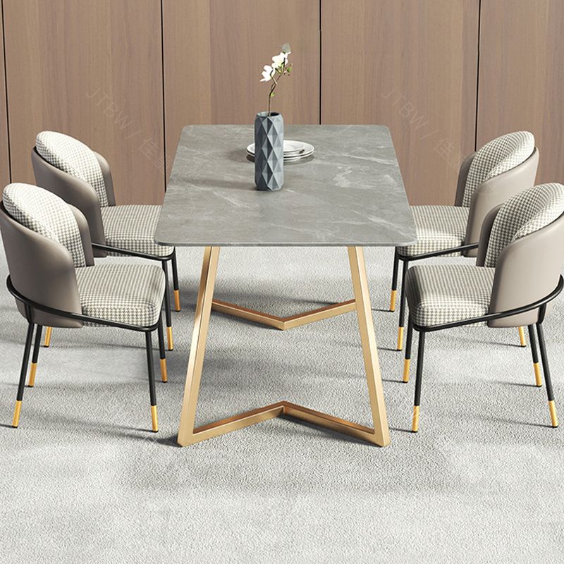 Modern White with Marble Counter Table Rectangle Dining Table for Kitchen Clearhalo 'Dining Tables & Seating' 'Dining Tables' 'dining_table' 'furn' 'furn_dining_table' 'Furniture' 'Kitchen & Dining Furniture' 1200x1200_70965f07-78ed-437e-8e8b-9cea24e3d7a6