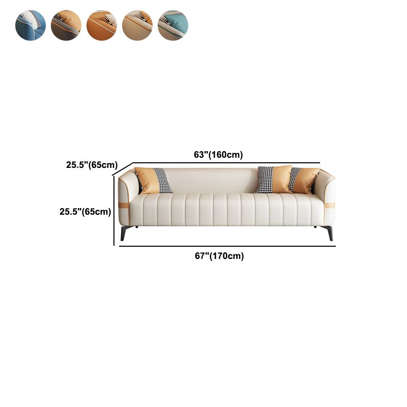 Contemporain 25,6 "H Faux Tuxedo bras SOFA pour le salon