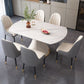 Contemporary Dining Room Dinner Table Pedestal Extendable Dining Table