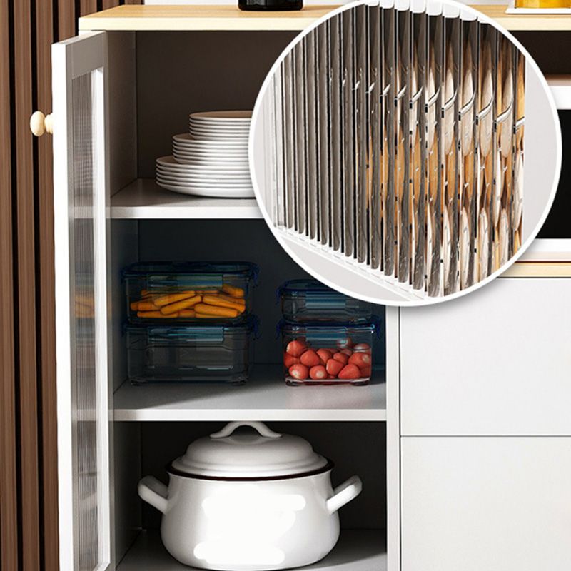 Modern Style Dining Server 2-drawer Sideboard Table with Open Storage Clearhalo 'buffet_sideboard' 'Buffets & Sideboards' 'furn' 'furn_buffet_sideboard' 'Furniture' 'Kitchen & Dining Furniture' 1200x1200_70992c04-d195-4ad3-8890-247720869c8d