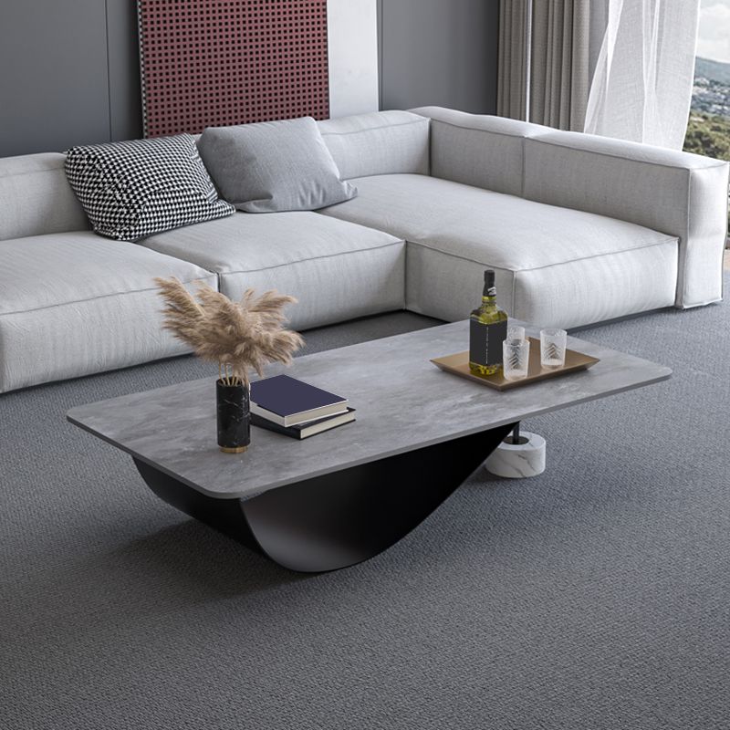 Glam Slate Coffee Table  Rectangular Coffee Table for Bedroom and Living Room