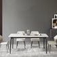 Stone Top Dining Table Traditional Luxury Dining Table with 4 Legs
