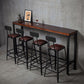 Contemporary Square Dining Stools Metal Bar Stools with Footrest