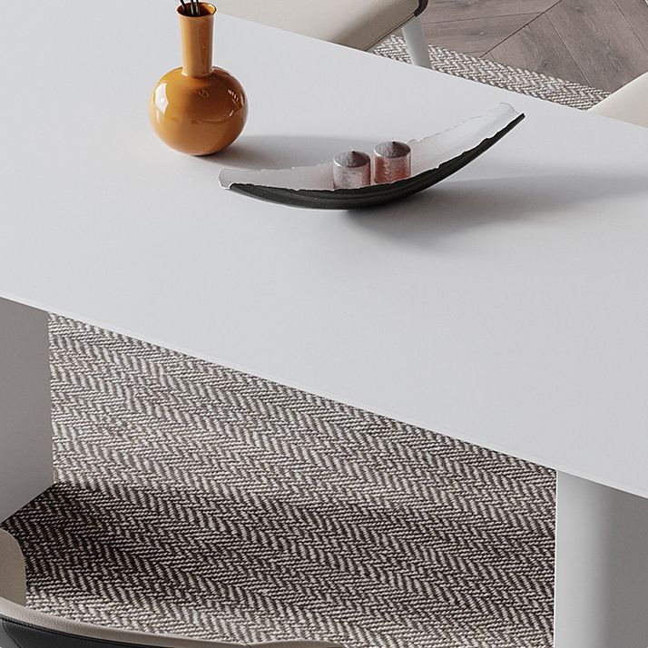 White Stone Dinette Table Set with Metal Base 1/4/5/7 Pcs Modern Home Dining Set Clearhalo 'Dining Room Sets' 'Dining Tables & Seating' 'dining_room_set' 'furn' 'furn_dining_room_set' 'Furniture' 'Kitchen & Dining Furniture' 1200x1200_709af278-0e20-4d36-b972-ad48f063eee0