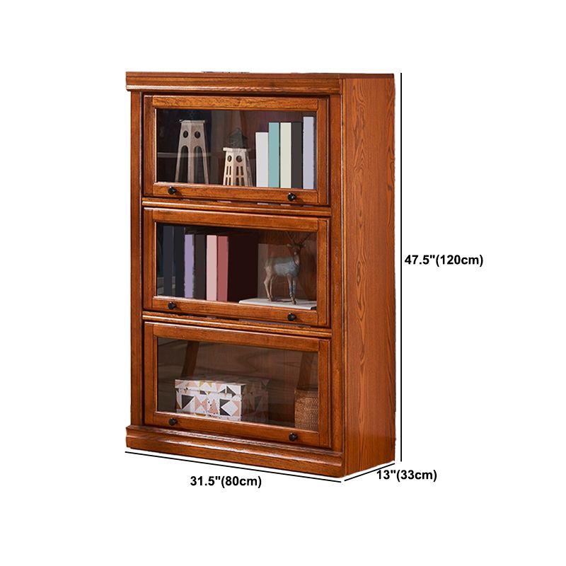 Mid-Century Modern Side Cabinet Square Accent Cabinet with Glass Paned Clearhalo 'Cabinets & Chests' 'cabinets_chests' 'furn' 'furn_cabinets_chests' 'Furniture' 'Living Room Furniture' 1200x1200_709bf99a-9119-40c3-988b-15fd8f49d2b8