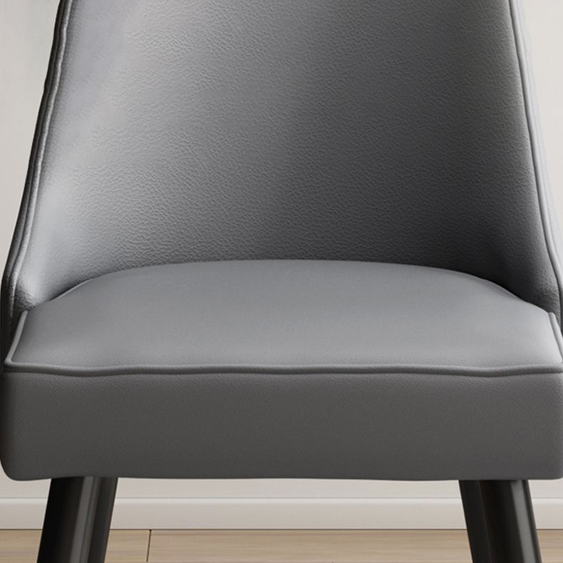 Scandinavische gestoffeerde armloze eetkamerstoelen stoere rugstoel