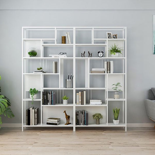 Metal Open Etagere Shelf Bookcase Vertical Shelves Included Bookshelf for Bedroom