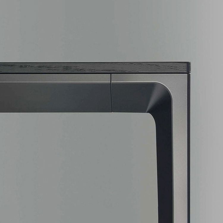 Sintered Stone Top Dining Table Rectangle Table in Grey with Metal Base and 4 Legs Clearhalo ' dining_table' 'Dining Tables & Seating' 'Dining Tables' 'furn' 'furn_dining_table' 'Furniture' 'furniture_dining_table' 'Kitchen & Dining Furniture' 'kitchen&dining_furn' 'kitchen' 'kitchen_dining_table' 1200x1200_709fcac1-1f7f-471f-969d-3e6dd8cb8f1b