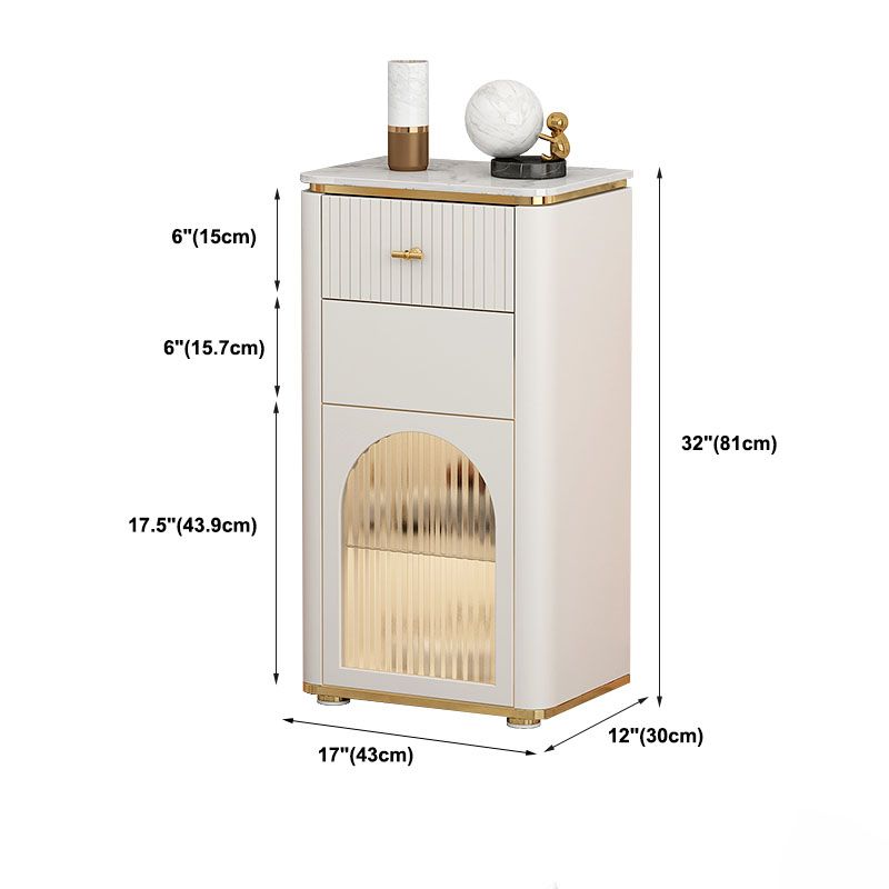 Eigentijdse opbergkast dressoir stenen top opbergkist 11.81-inch w