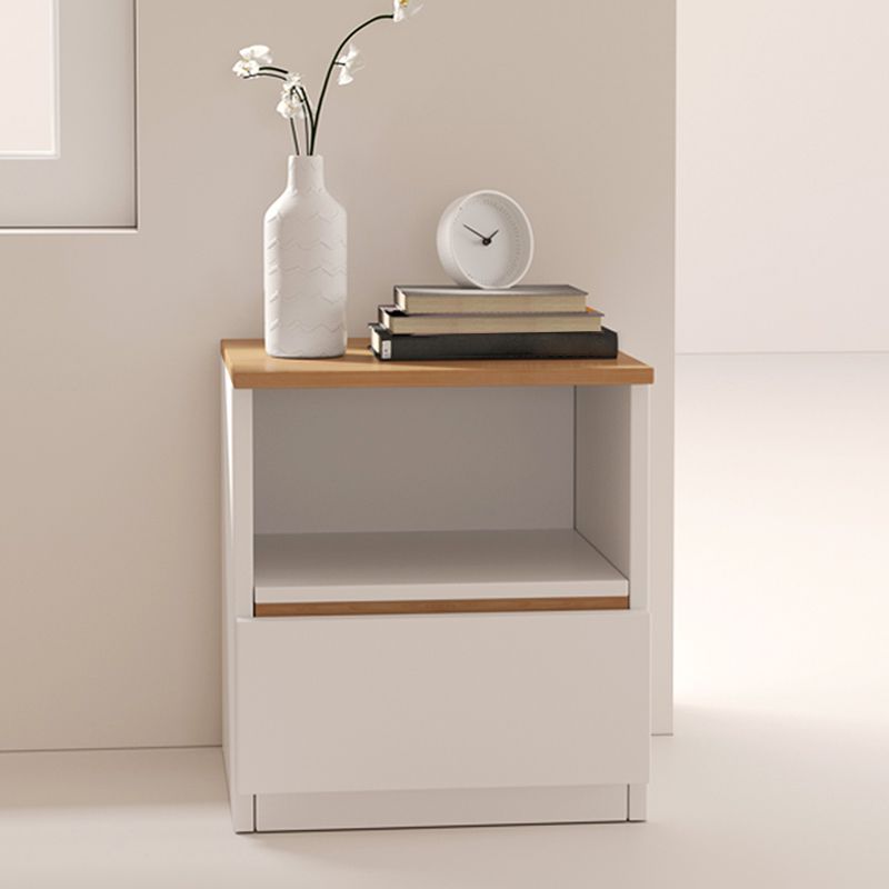 Modern White/Natural Chest with Wooden Drawers Rectangle Chest Clearhalo 'Cabinets & Chests' 'cabinets_chests' 'furn' 'furn_cabinets_chests' 'Furniture' 'Living Room Furniture' 1200x1200_70a5f99c-c82f-4b91-87ca-384b26fa3163