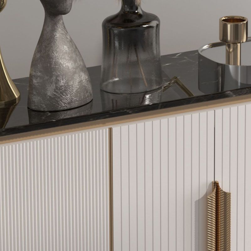 Credenza per la sala da pranzo a buffet bianca di lusso leggera con deposito