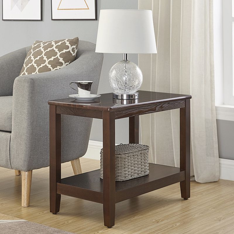 24" Tall Farmhouse Rectangular Wooden Side Table With One Shelf and 4 Wood Legs Clearhalo 'Coffee & Accent Tables' 'End & Side Tables' 'end_side_table' 'end_side_tables' 'furn' 'furn_end_side_tables' 'Furniture' 'furniture_end_side_table' 'Living Room Furniture' 1200x1200_70a7310e-5834-42b2-8d4c-ae4ed89f31f8