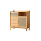 Solid Wood Dining Server Modern Style Rattan Door met 3 laden