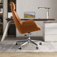 Faux Leather Arm Desk Chair Modern Swivel Working Chair with Wheels Clearhalo 'furn' 'furn_office_chair' 'Furniture' 'furniture_office_chair' 'Office Chairs' 'Office Furniture' 'office_chair' 1200x1200_70a9c757-faaf-4570-a84d-6a5946b89790
