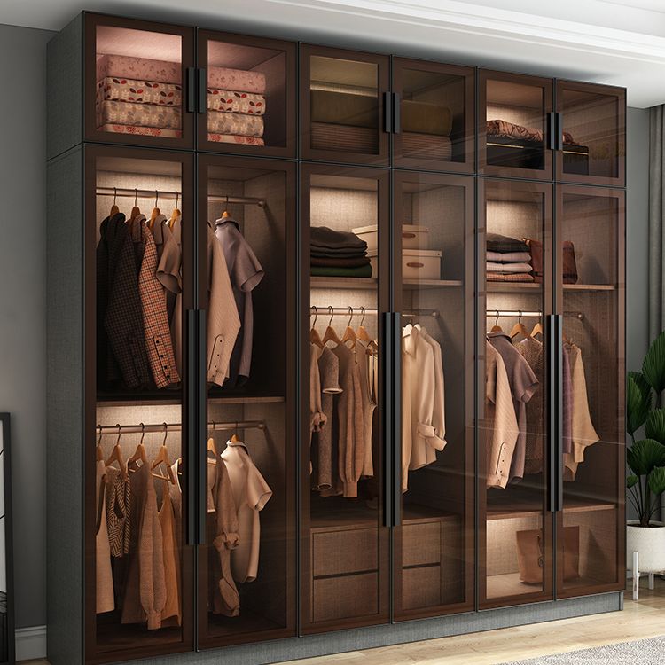 Modern Style Storage Cabinet Mirrored Finish Cabinet with Glass Door Clearhalo 'Armoires & Wardrobes' 'armoires_wardrobes' 'Bedroom Furniture' 'furn' 'furn_armoires_wardrobes' 'Furniture' 1200x1200_70aacca0-4d40-4bd6-9ace-0de5b92b26ce