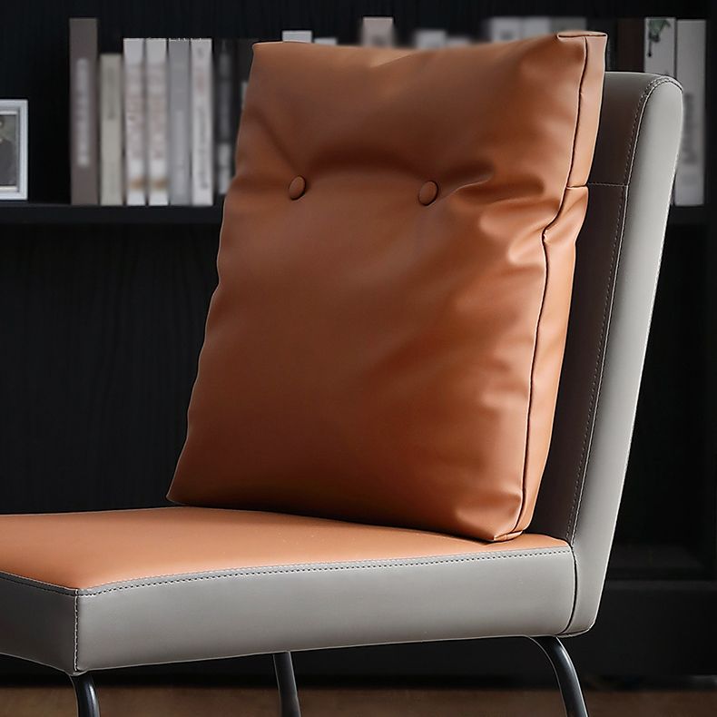 Industrial Style Leather Dining Chairs Upholstered Solid Back Armless Chairs Clearhalo ' kitchen&dining_furn' 'Dining Chairs' 'Dining Tables & Seating' 'dining_chair' 'furn' 'furn_dining_chair' 'Furniture' 'furniture_dining_chair' 'Kitchen & Dining Furniture' 'kitchen' 1200x1200_70ae3b21-54e4-45a2-adfb-7ac44a33eccb