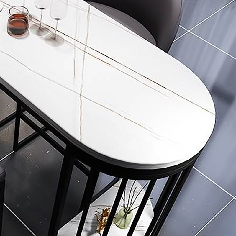 Sintered Stone Top Table Set 1/5 Pieces Modern Irregular Shape Pub Table Set