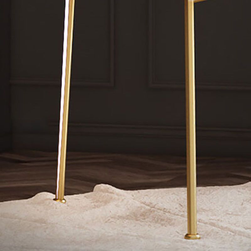 Glam Style Dining Chairs Kitchen Dining Armless Chair with Metal Legs Clearhalo ' kitchen&dining_furn' 'Dining Chairs' 'Dining Tables & Seating' 'dining_chair' 'furn' 'furn_dining_chair' 'Furniture' 'furniture_dining_chair' 'Kitchen & Dining Furniture' 'kitchen' 1200x1200_70b0b055-bfcf-427c-b7c3-f516000ab95f