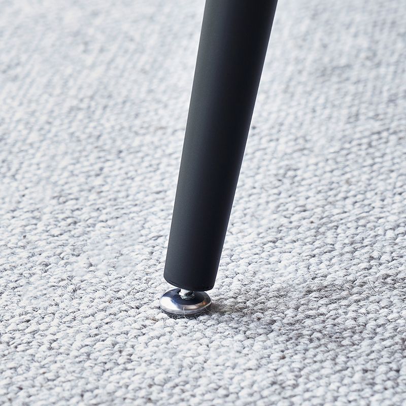 Table à manger rectangulaire en pierre mate Meubles de 4 jambes avec base en acier