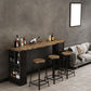 Double Pedestal Modern Hall/Pub Table Specialty Wood Indoor Bistro Bar Table Clearhalo 'Bar Furniture' 'Bar Tables' 'bar_tables' 'furn' 'furn_bar_tables' 'Furniture' 'furniture_bar_tables' 'Kitchen & Dining Furniture' 1200x1200_70b34f10-820e-4945-9418-3d31d8123028