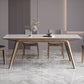Mesa de comedor industrial Mesa de comedor rectangular de piedra en blanco