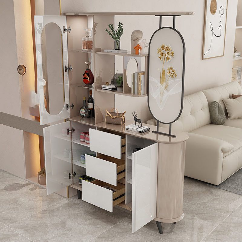 Contemporary Wooden Cabinet Solid Color Accent Cabinet with Drawer and Door Clearhalo 'Cabinets & Chests' 'cabinets_chests' 'furn' 'furn_cabinets_chests' 'Furniture' 'Living Room Furniture' 1200x1200_70b50fc3-71ac-4ca2-b3aa-4a4633741b4f