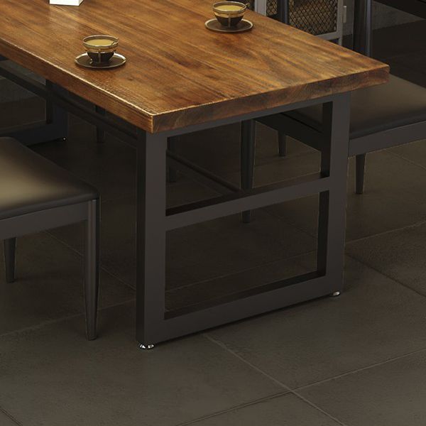 Industrial Solid Wood Dining Table Trestle Base Dining Site Table for Home Clearhalo ' dining_table' 'Dining Tables & Seating' 'Dining Tables' 'furn' 'furn_dining_table' 'Furniture' 'furniture_dining_table' 'Kitchen & Dining Furniture' 'kitchen&dining_furn' 'kitchen' 'kitchen_dining_table' 1200x1200_70b559e6-6f31-4380-9da7-7d6fc9e4974a