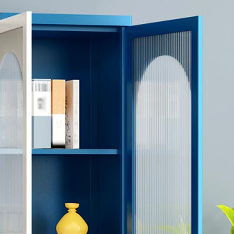Metal Industrial Standard Bookcase Vertical Bookcase with Glass Door Clearhalo 'Bookcases' 'furn' 'furn_bookcases' 'Furniture' 'furniture_bookcases' 'kitchen' 'kitchen_bookcases' 'Living Room Furniture' 'Office Furniture' 1200x1200_70b65e58-023a-4d20-a08c-f87e61a60e16