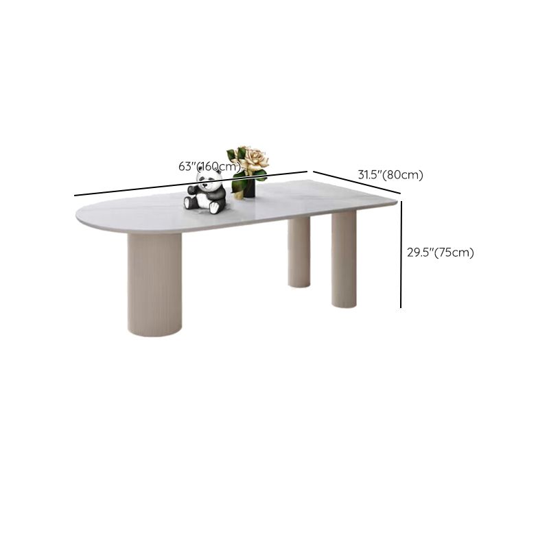 Modern Irregular Shape Table Sintered Stone Table with 3 Legs Clearhalo 'Dining Tables & Seating' 'Dining Tables' 'dining_table' 'furn' 'furn_dining_table' 'Furniture' 'Kitchen & Dining Furniture' 1200x1200_70b71909-6ec3-4c5a-8ff9-13821e52d917