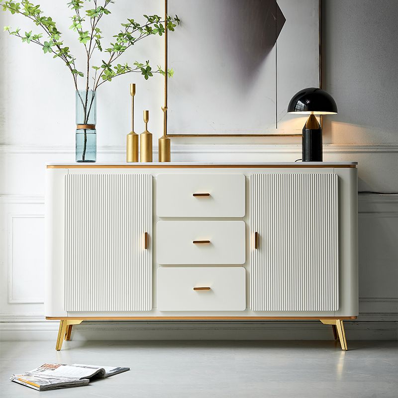 Scalapazione moderna a scaffalatura regolabile a buffet sideboard sala da pranzo credenza ingegnerizzato in legno ingegnerizzato